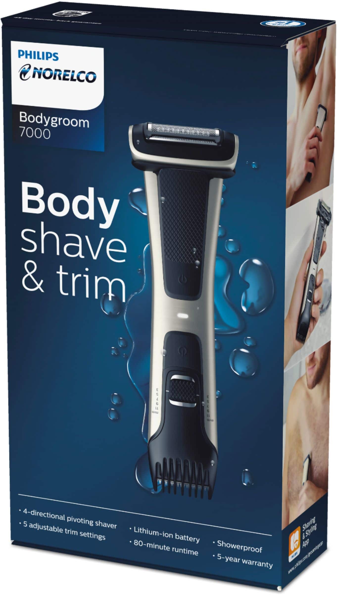 Alt View 13. Philips Norelco - Series 7000 Bodygroom - Silver.