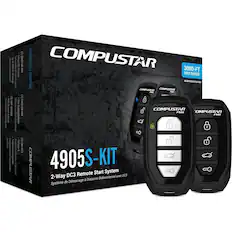 Front. Compustar - 2-Way Remote Start System - Installation Included - Black.