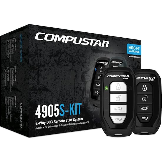 Compustar 2 Way Remote Start System Installation Included Black