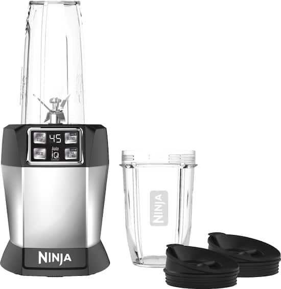 Nutri Ninja With Auto Iq Blender Stainless Steel Bl480d Best Buy