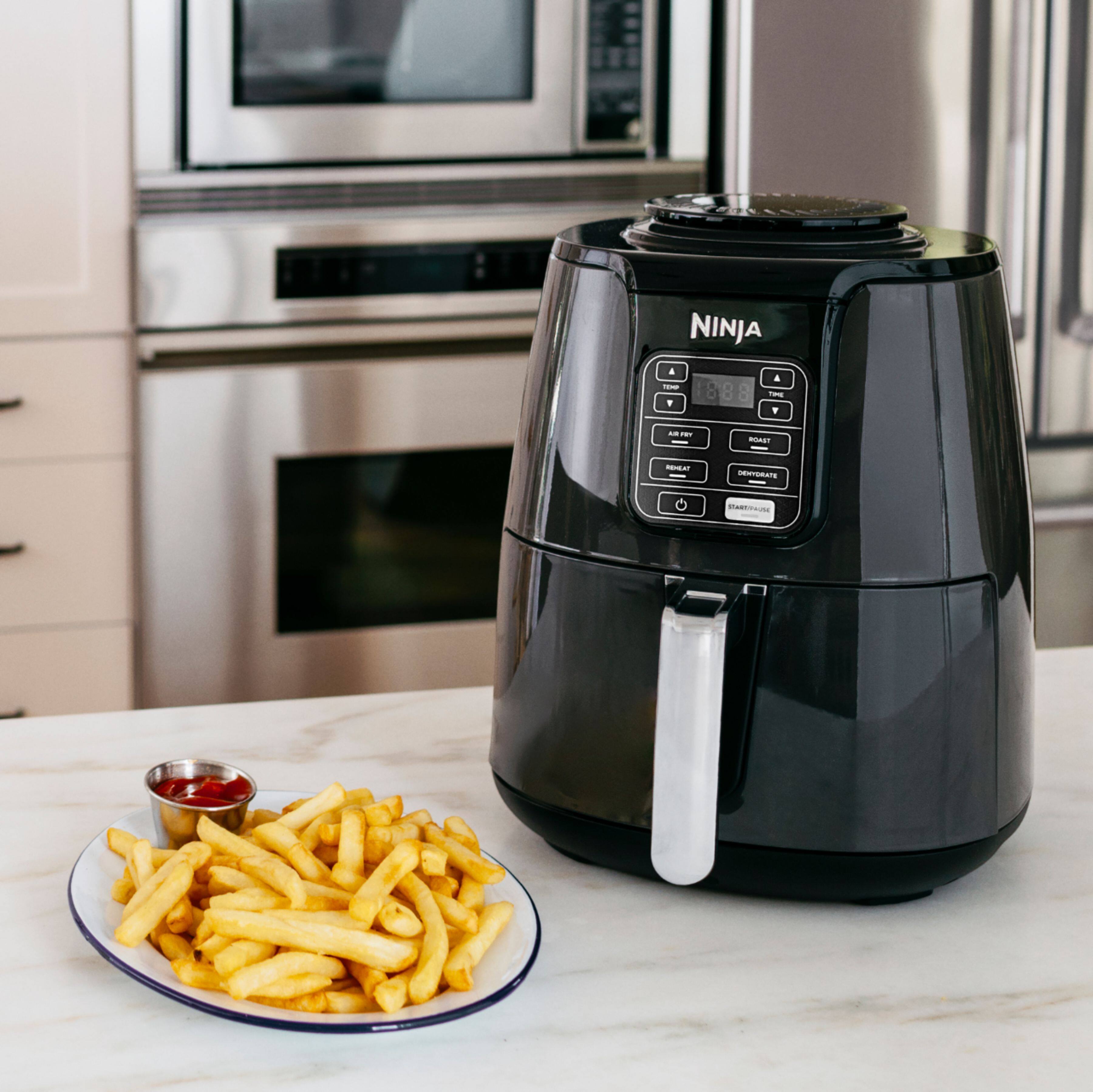 Alt View 16. Ninja - Air Fryer - Black/Gray.