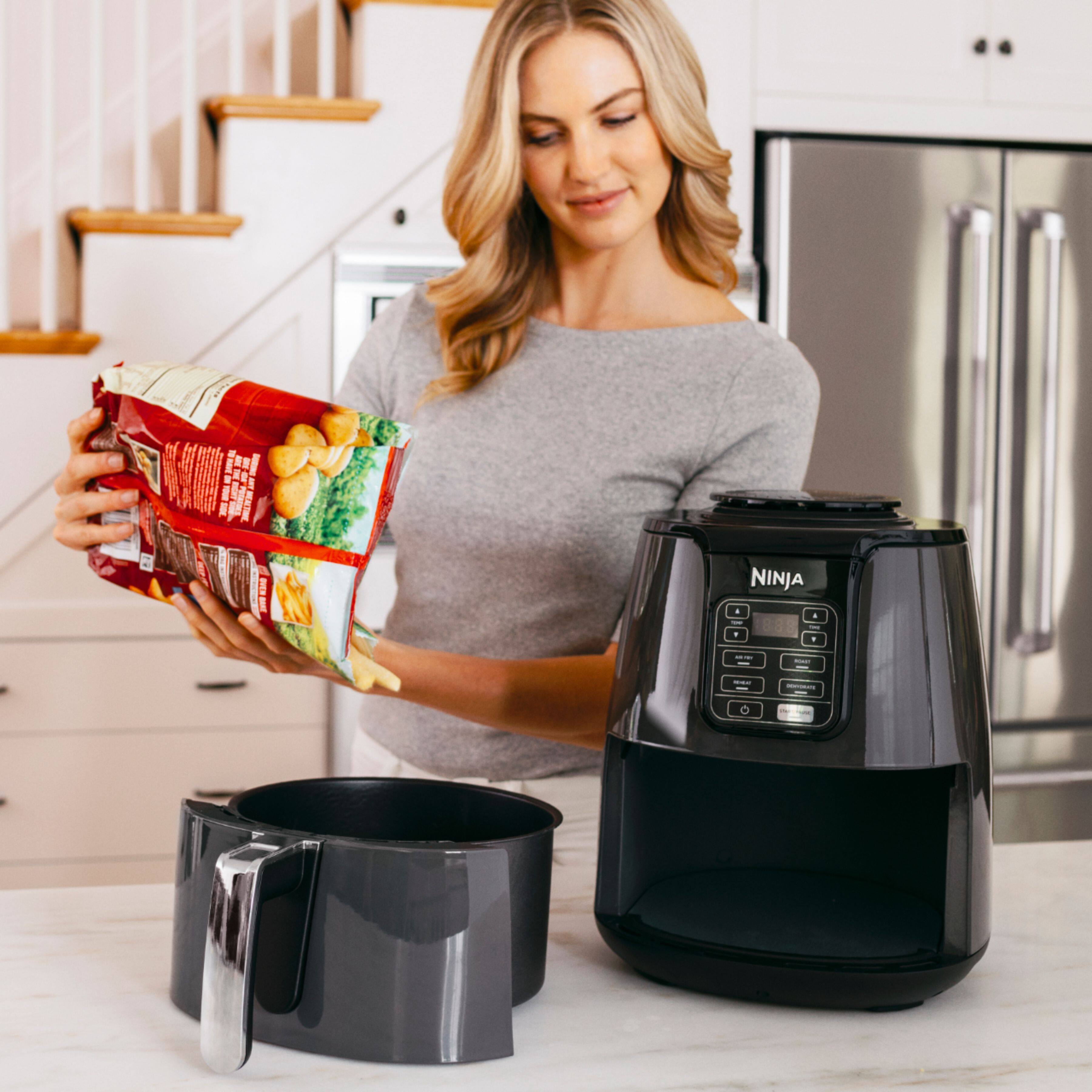 Alt View 17. Ninja - Air Fryer - Black/Gray.