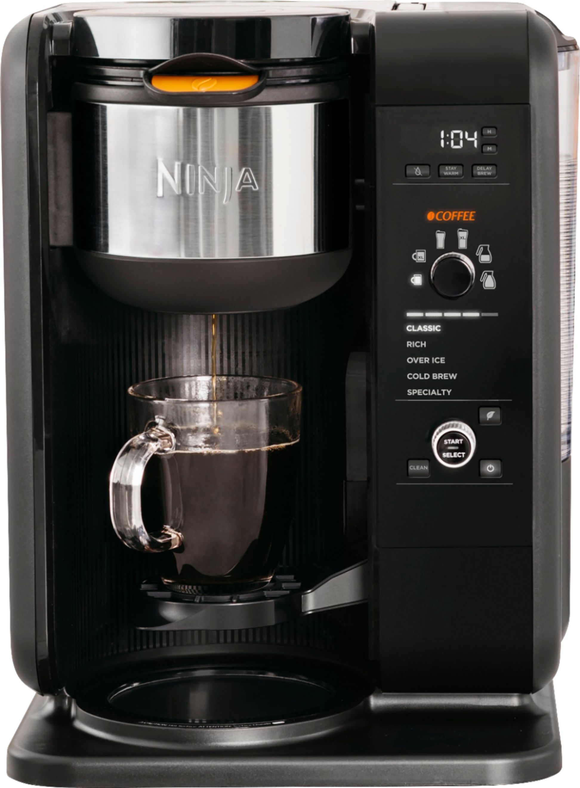 Ninja 10-Cup Coffee Maker with Dishwasher Safe Component Black ...