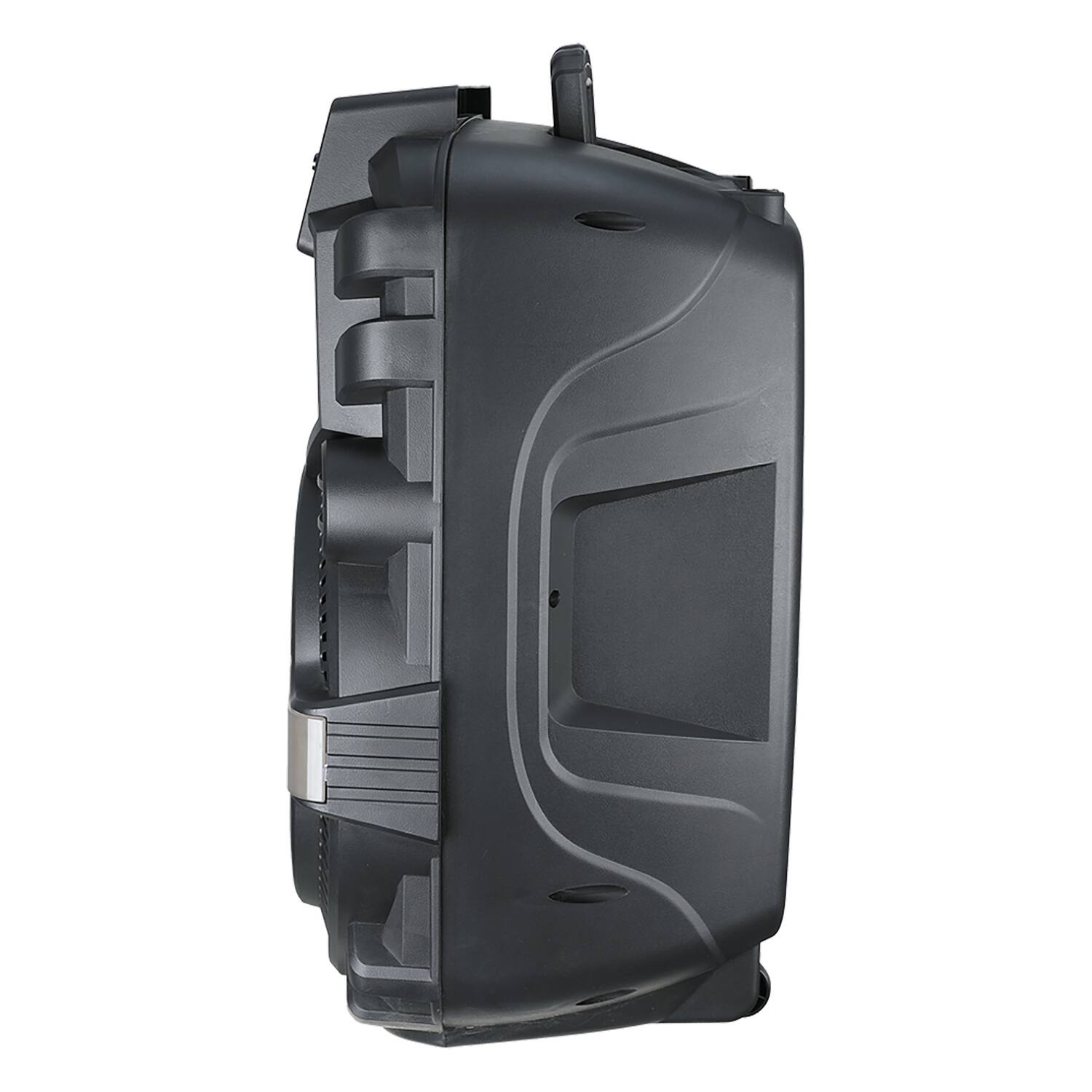 Alt View 4. QFX - Portable Bluetooth True Wireless Speaker PBX-158SM, LEDs, Wired Microphone, Stand, Remote - Black.