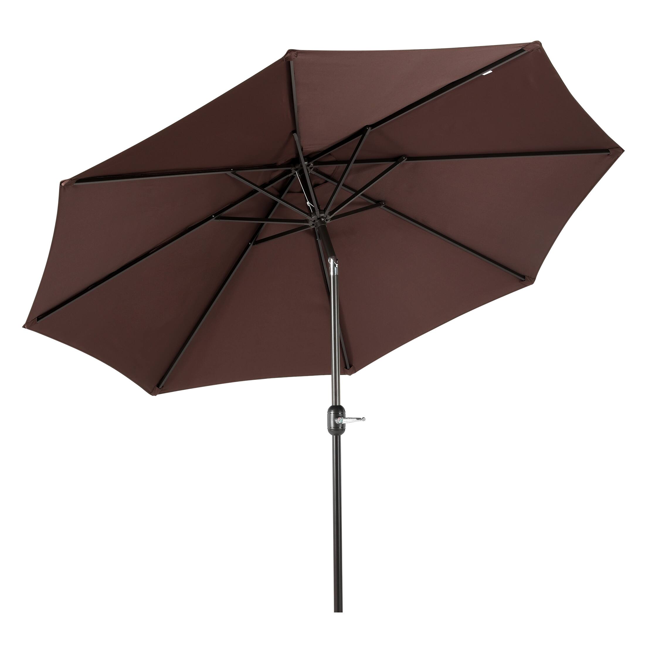 Back. WestinTrends - WestinTrends Paolo 9 ft. Patio Table Umbrella with tilt and crank features - Coffee.