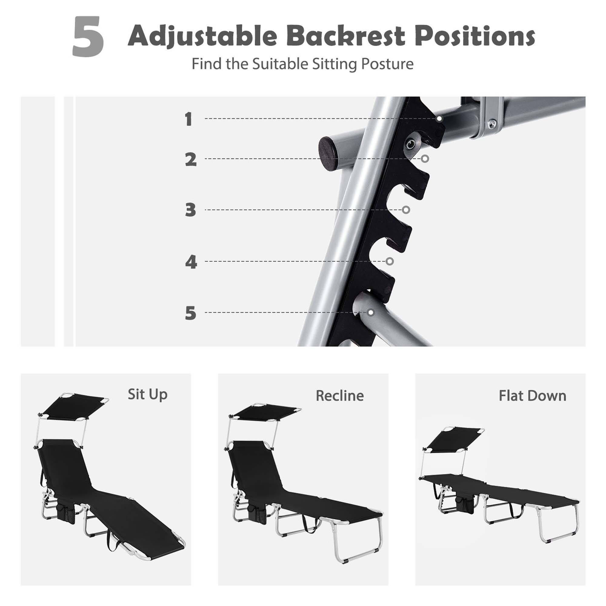 5 Adjustable Backrest Positions
Find the Suitable Sitting Posture
1 2 3 4 5
Sit Up
Recline
Flat Down
