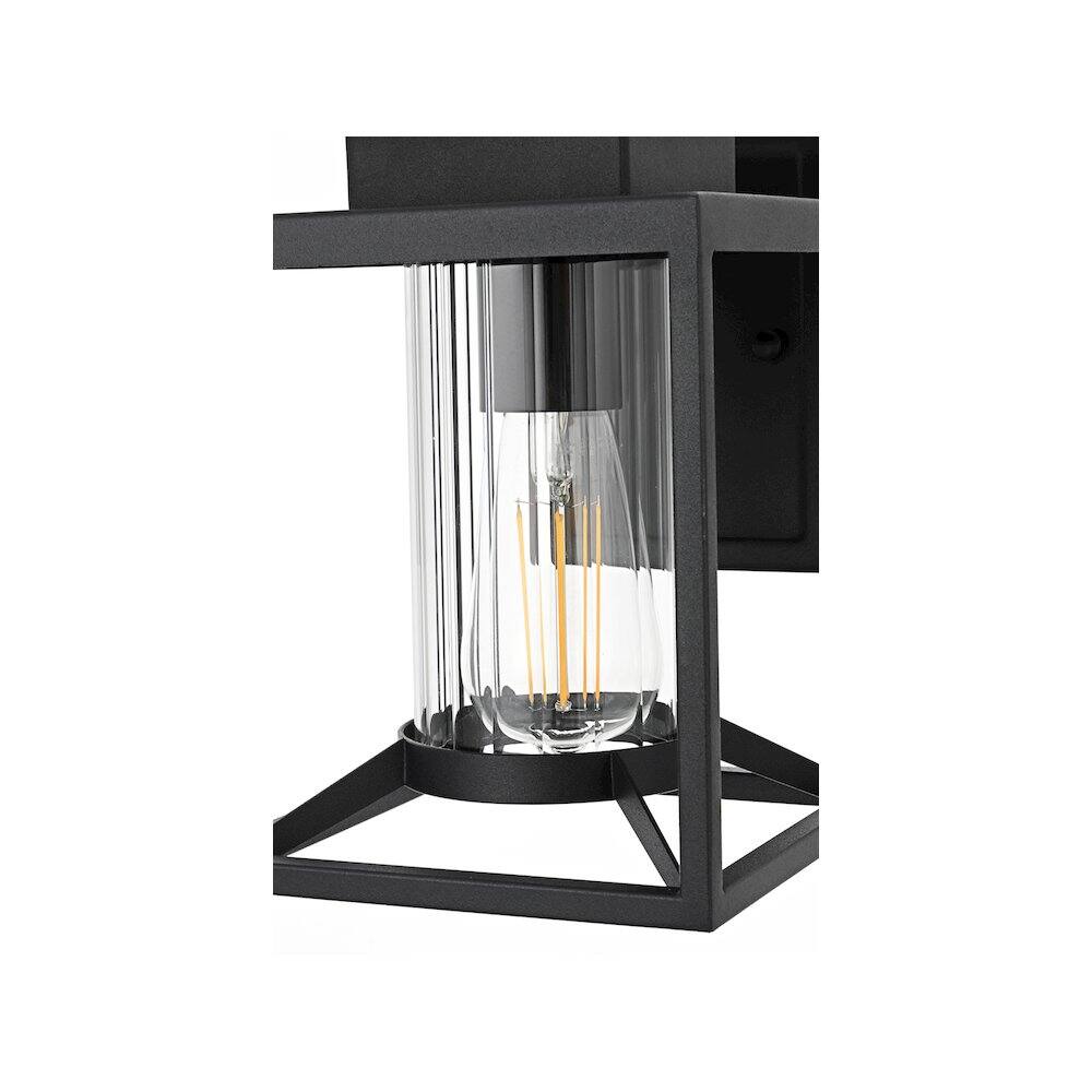 Alt View 2. Elegant Lighting - Witte 7 inch Outdoor Pendant in Black - Black.