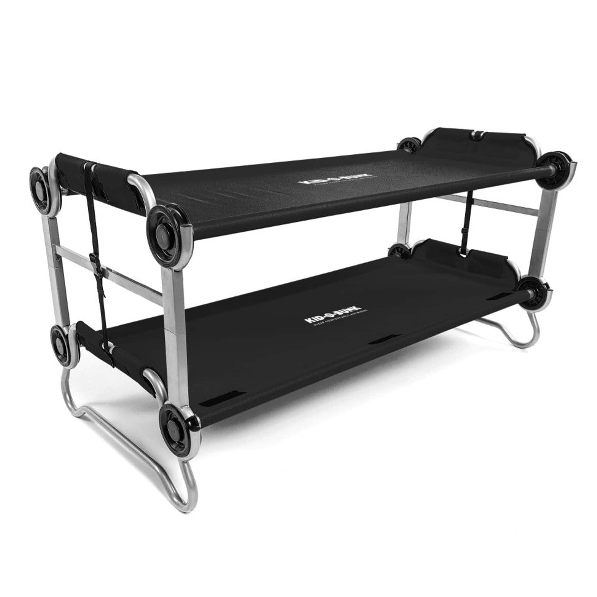 Disc-O-Bed - Youth Double Cot Kid-O-Bunk w/ 200 Pound Capacity & Carry Bags - Black price history on PriceWatchPro
