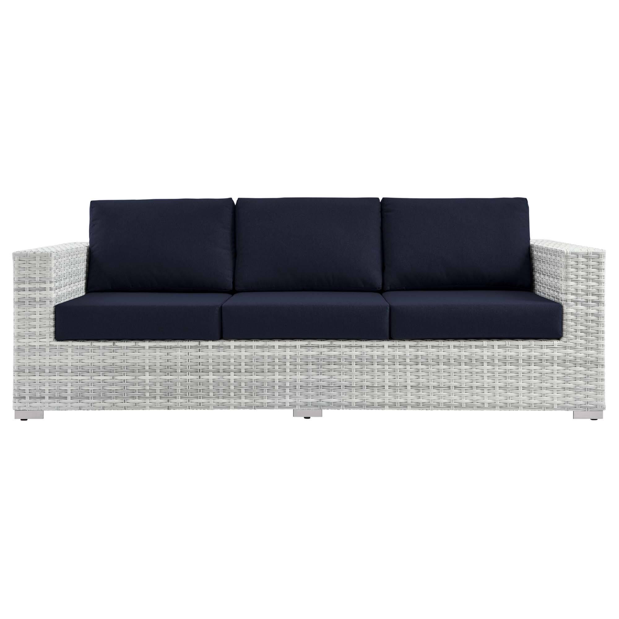 Alt View 3. Modway - Convene Outdoor Patio Sofa by Modway - Light Gray Navy.