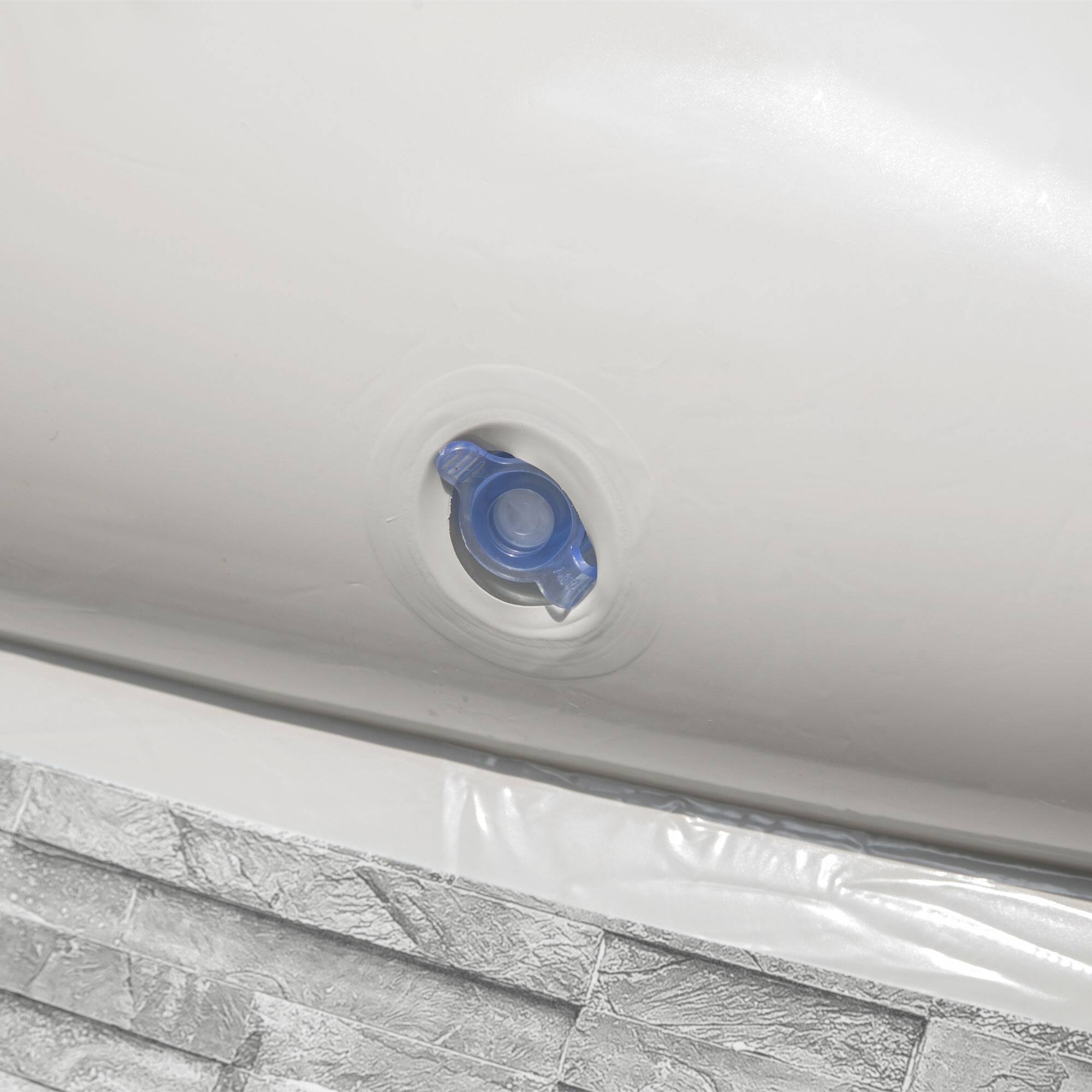 Alt View 7. Bestway - Bestway 8' x 24" Round Inflatable Outdoor Swimming Pool with Filter Pump, Gray - Gray.