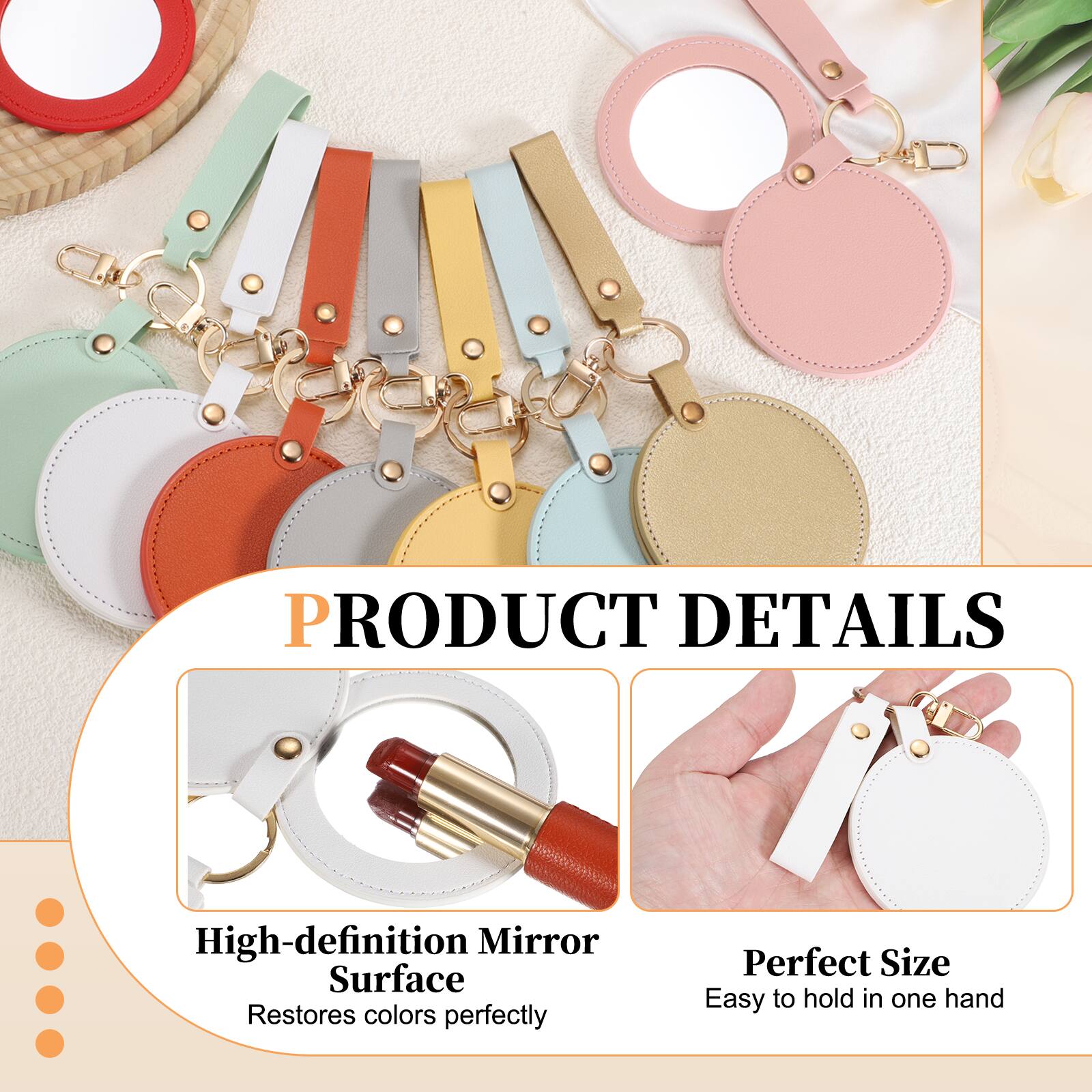 PRODUCT DETAILS

- High-definition Mirror Surface
  - Restores colors perfectly

- Perfect Size
  - Easy to hold in one hand