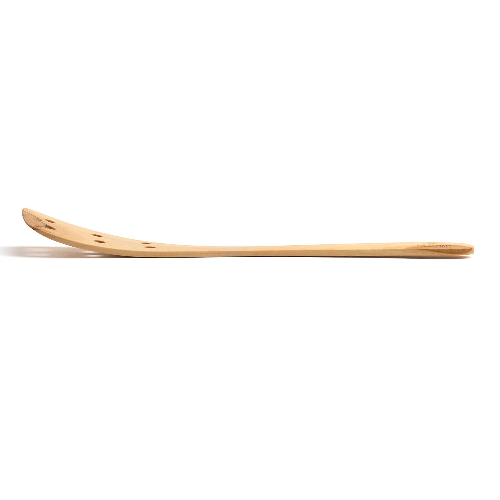 Alt View 5. Berard - Contour Olive Wood Curved Slotted Spatula, 12-Inch - Brown.