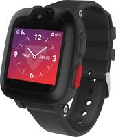 Medical Guardian - Freedom Guardian Medical Alert Smartwatch AT&T - Black with Black Band - Front_Zoom