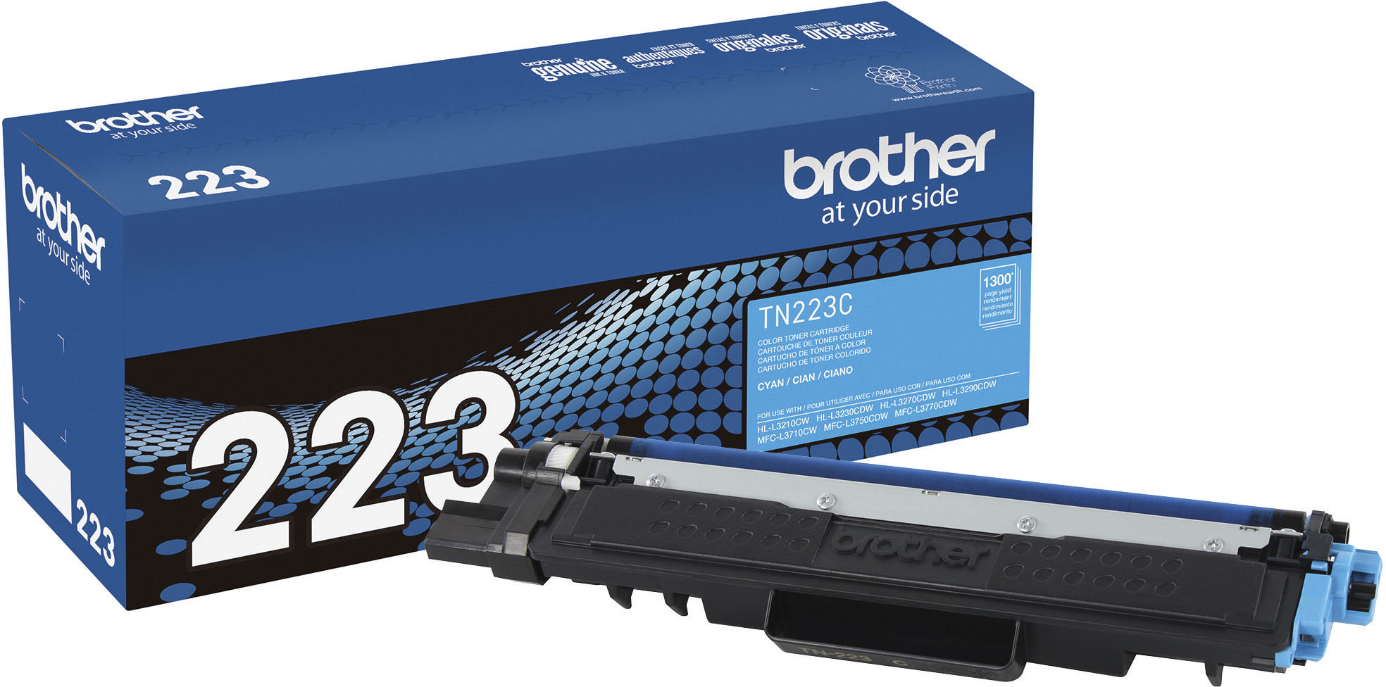 Brother TN223C Toner Cartridge Cyan HL-L3210CW HL-L3230CDW HL-L3270CDW HL-L3290CDW  MFC-L3710CW MFC-L3750CDW MFC-L3770CDW - Sun Data Supply