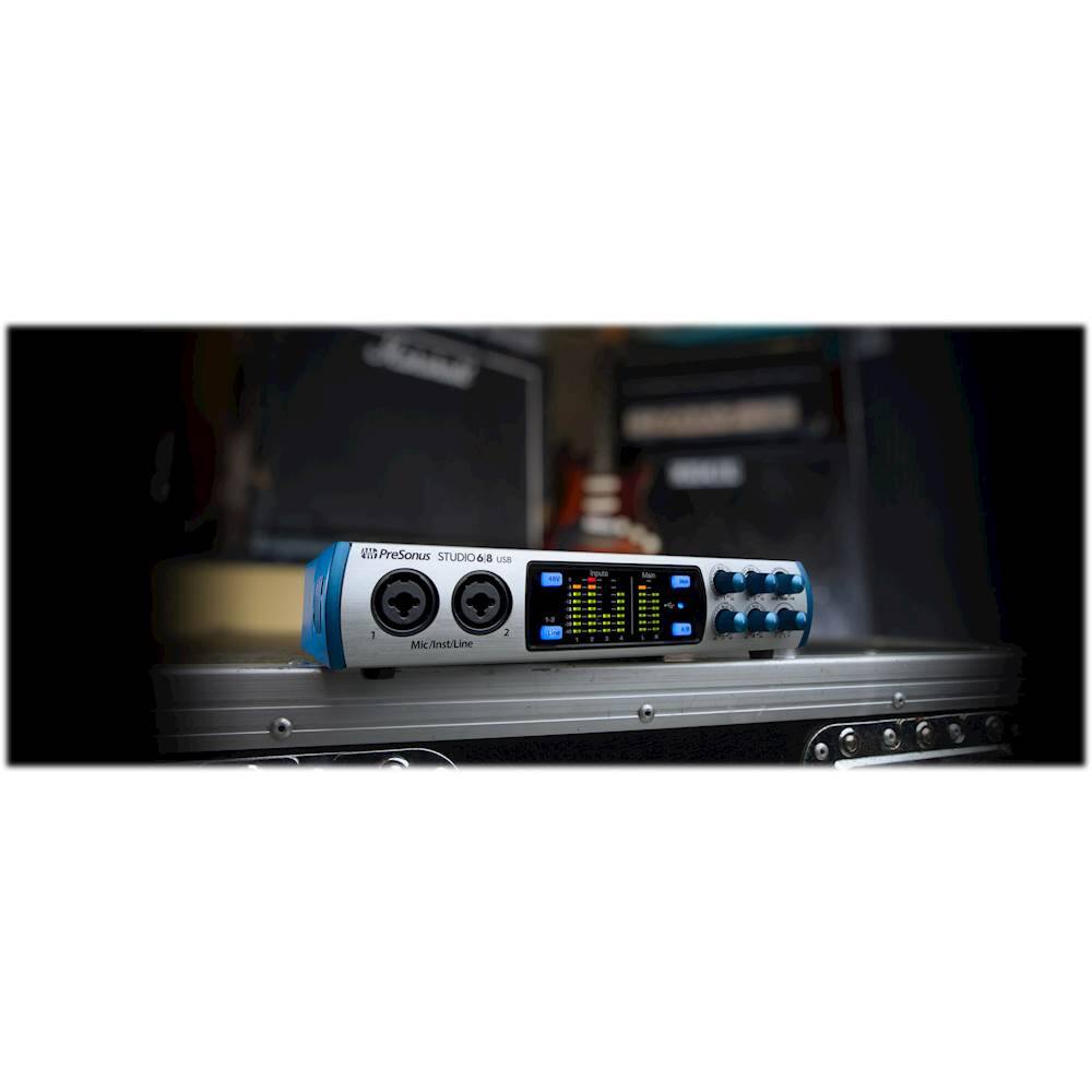 Best Buy: PreSonus Studio 68 USB Audio Interface Blue/Silver 673454005220