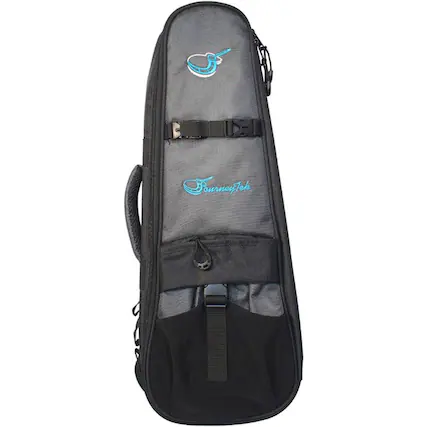 Front. Journey Instruments - JourneyTek Travel Case for Tenor Ukulele Guitars - Gray / Black.