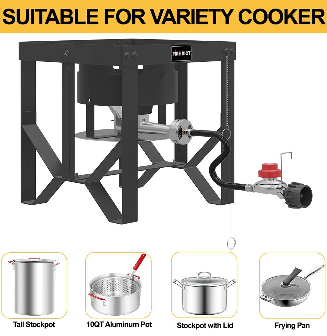 SUITABLE FOR VARIETY COOKER

FIRE RIOT

- Tall Stockpot
- 10QT Aluminum Pot
- Stockpot with Lid
- Frying Pan