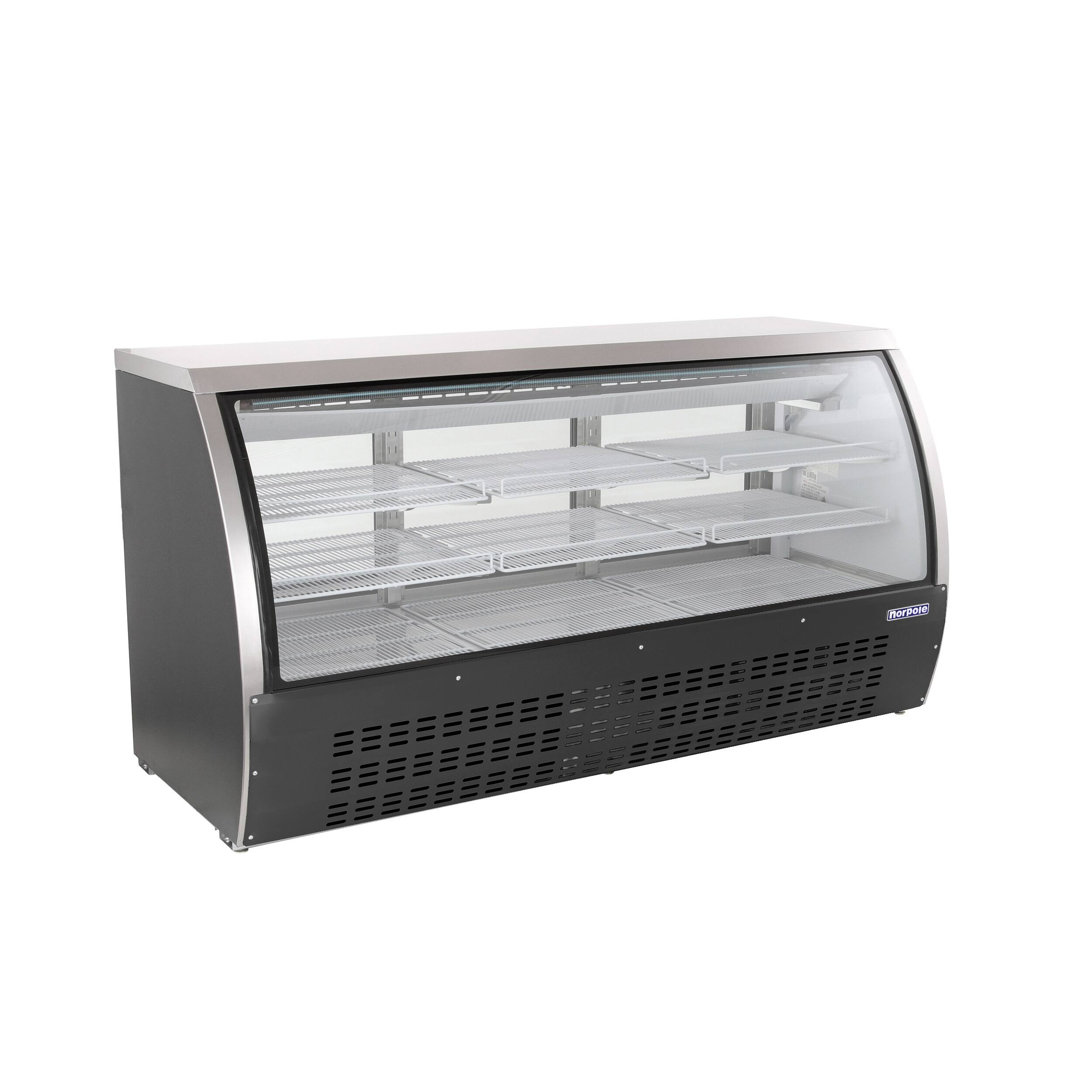Alt View 5. Magic Chef - Commercial 82 in. 32 cu. ft. Refrigerated Deli Case in Black - Stainless Steel.