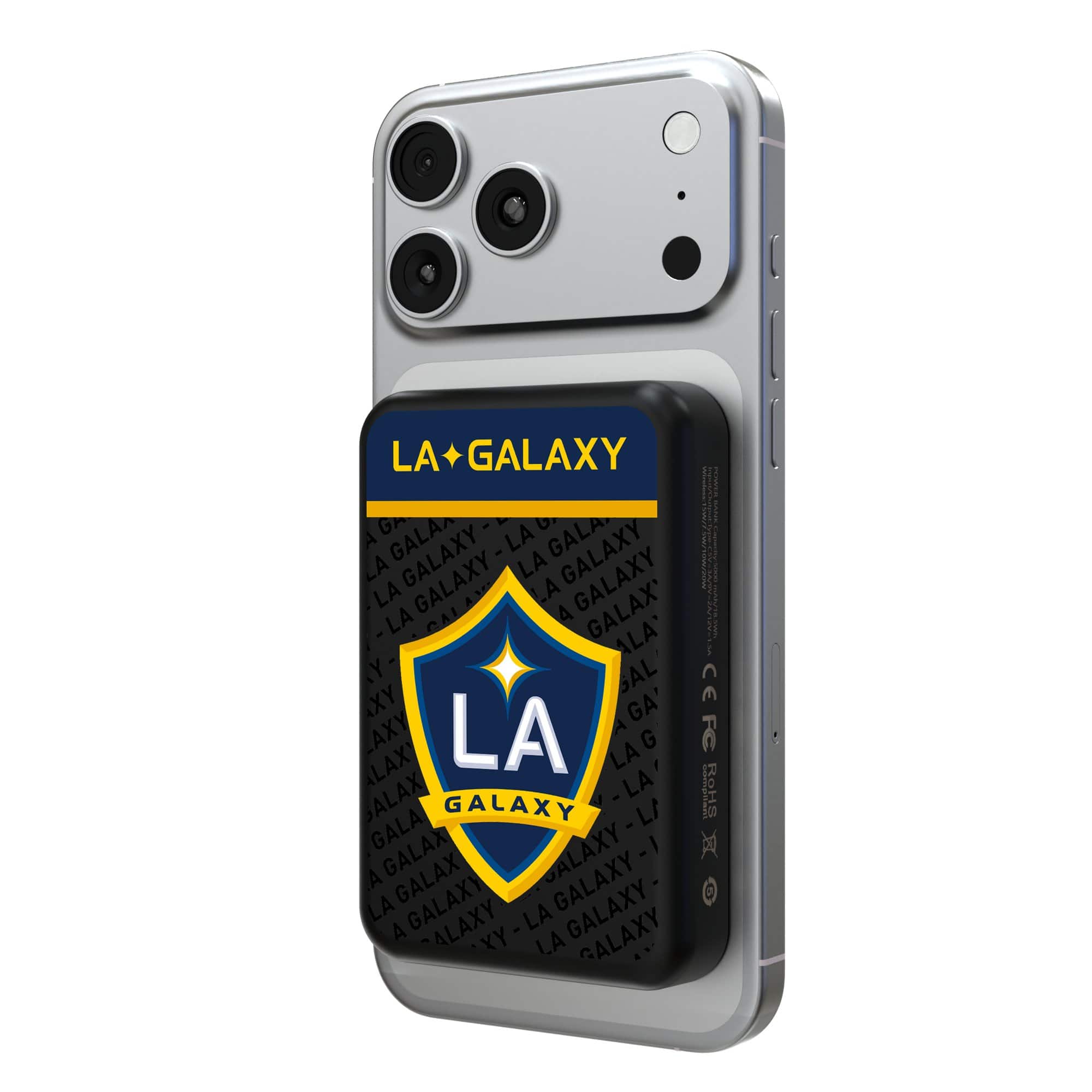 Keyscaper - LA Galaxy 5000mAh Wireless Mag Power Bank - Multicolor