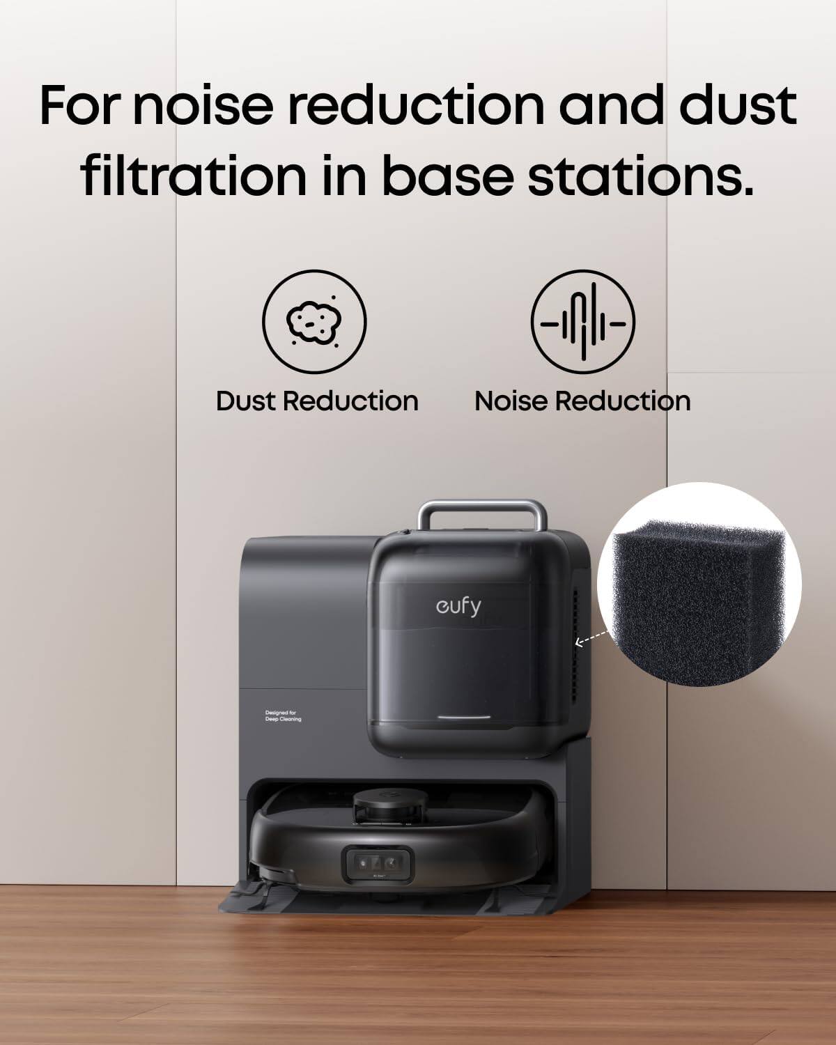 For noise reduction and dust filtration in base stations.

Dust Reduction  
Noise Reduction

cufy