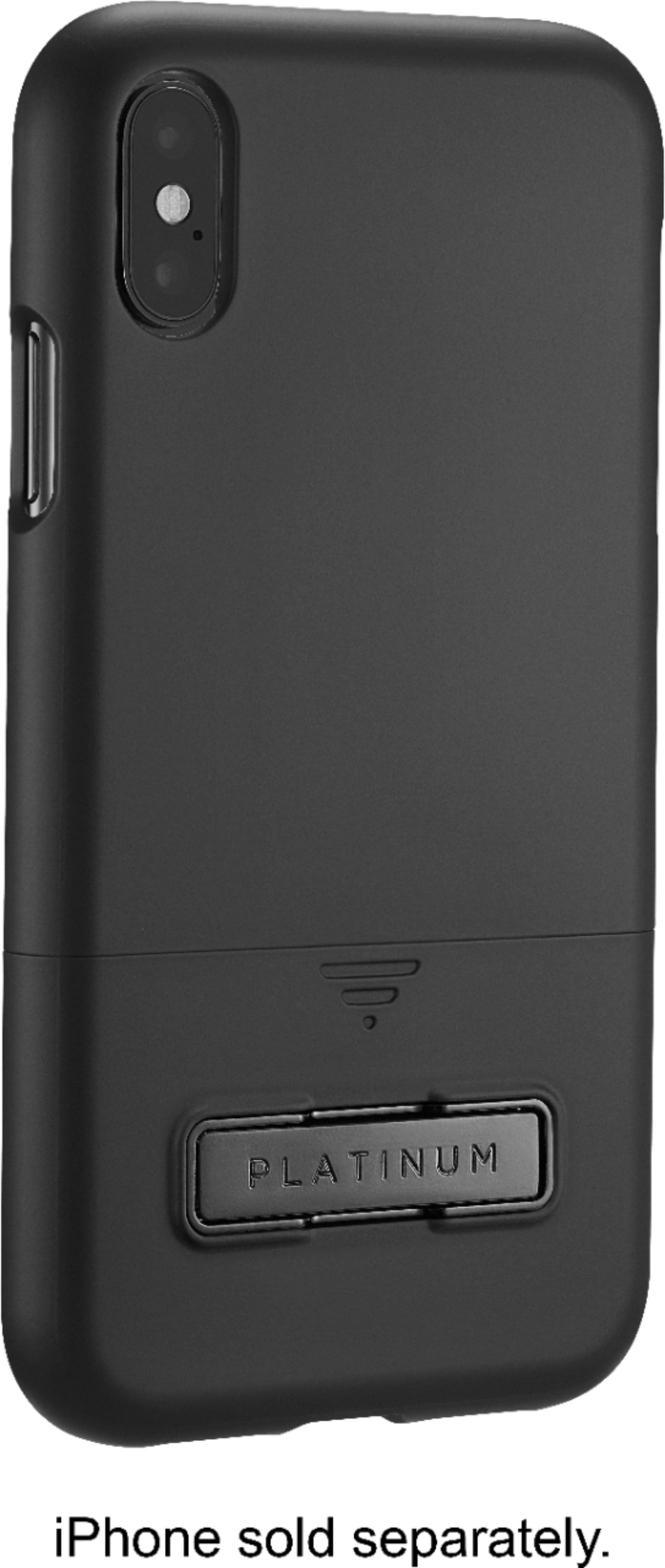 Angle. Platinum™ - Holster/Kickstand Case for Apple® iPhone® XS Max - Black.