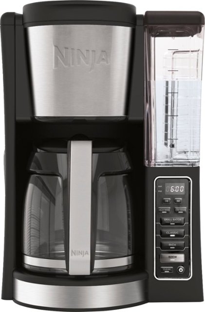 Ninja - 12-Cup Coffee Maker - Black/Stainless Steel - Front_Zoom. 1 of 11 Images & Videos. Swipe left for next.