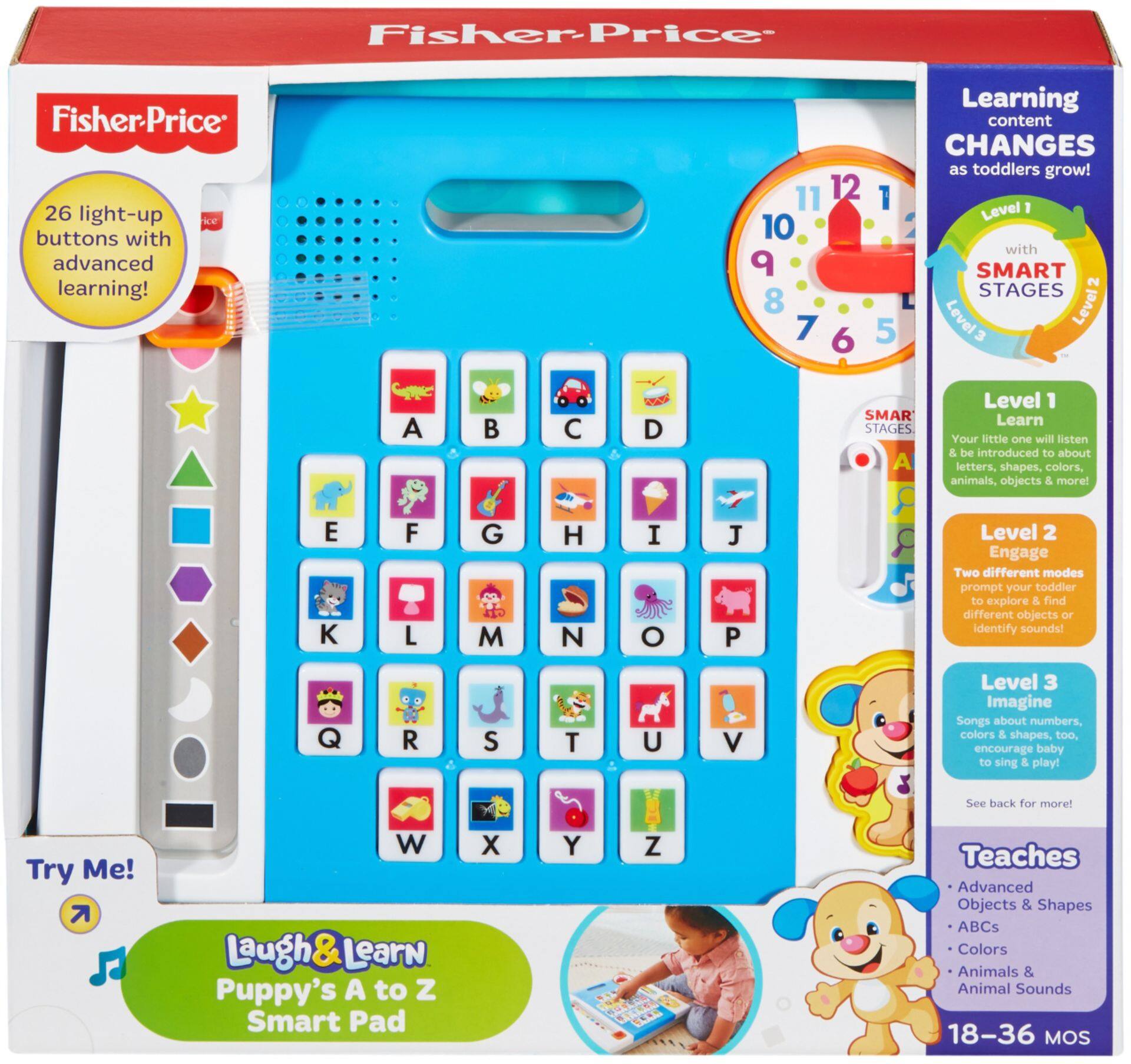 Fisher price laugh and learn puppy's a to z smart pad new arrivals