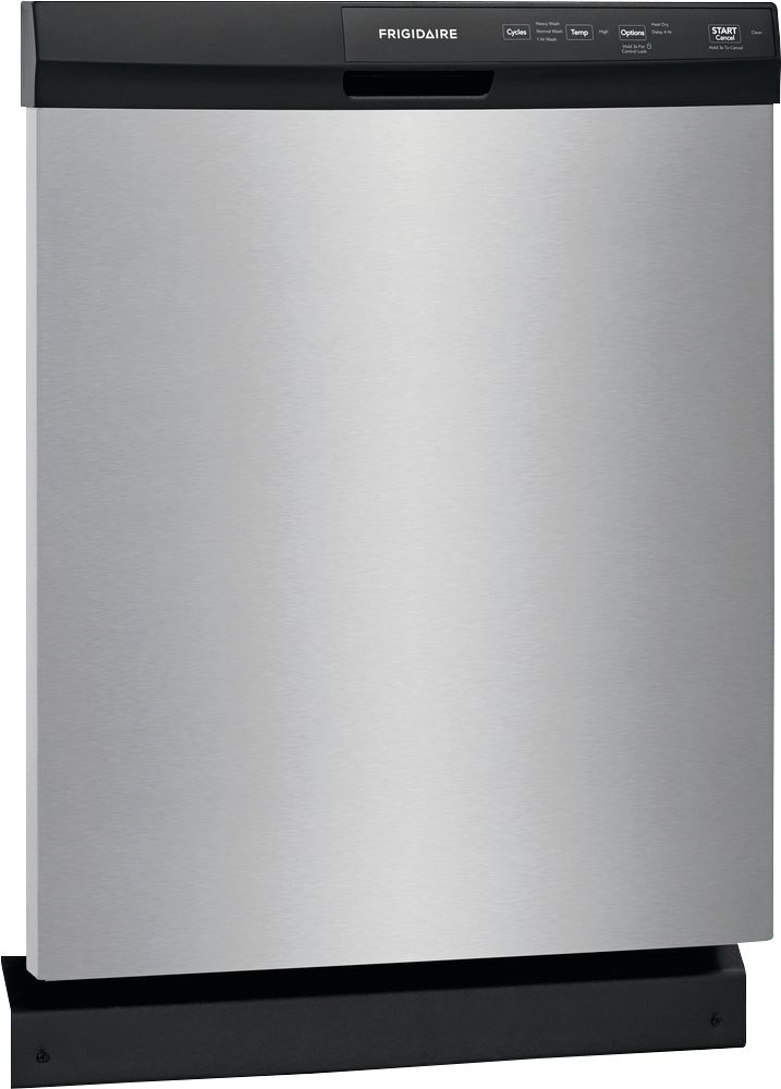 Angle View: Frigidaire - 24" Front Control Tall Tub Built-In Dishwasher - Stainless steel