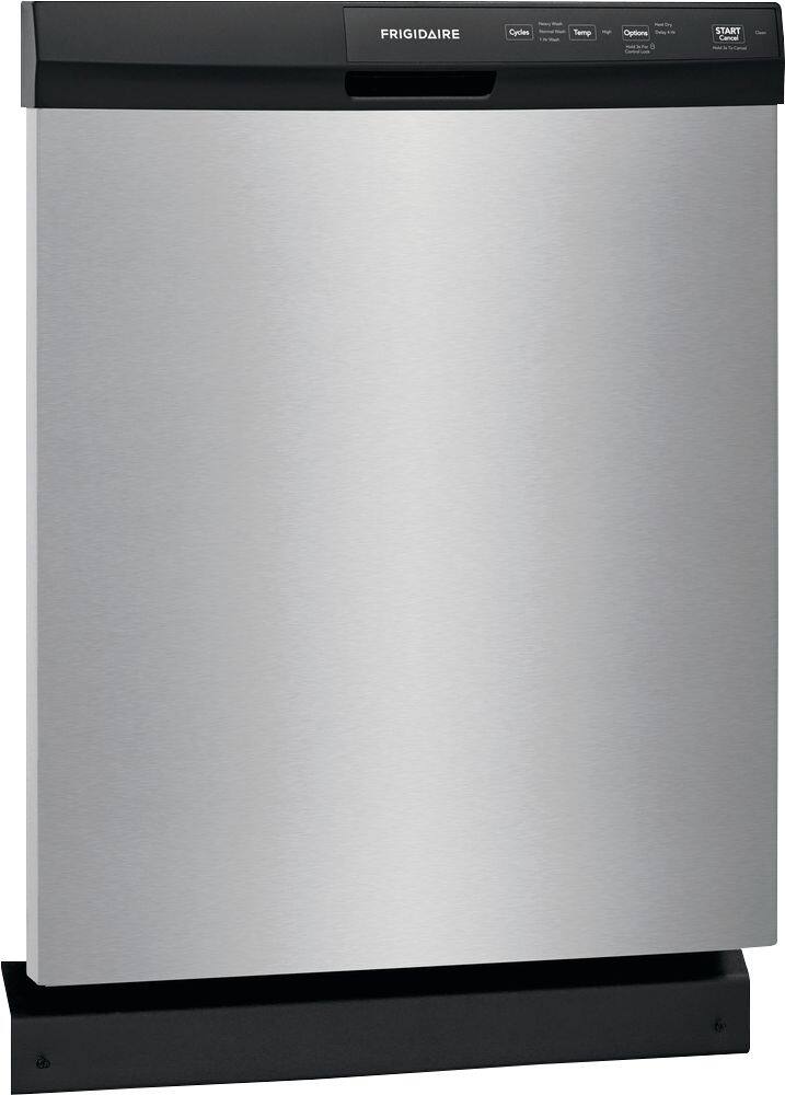 Angle. Frigidaire - Frigidaire 24" Front Control Built-In Dishwasher, 60dba - Stainless Steel.