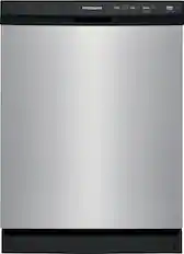Front. Frigidaire - Frigidaire 24" Front Control Built-In Dishwasher, 60dba - Stainless Steel.