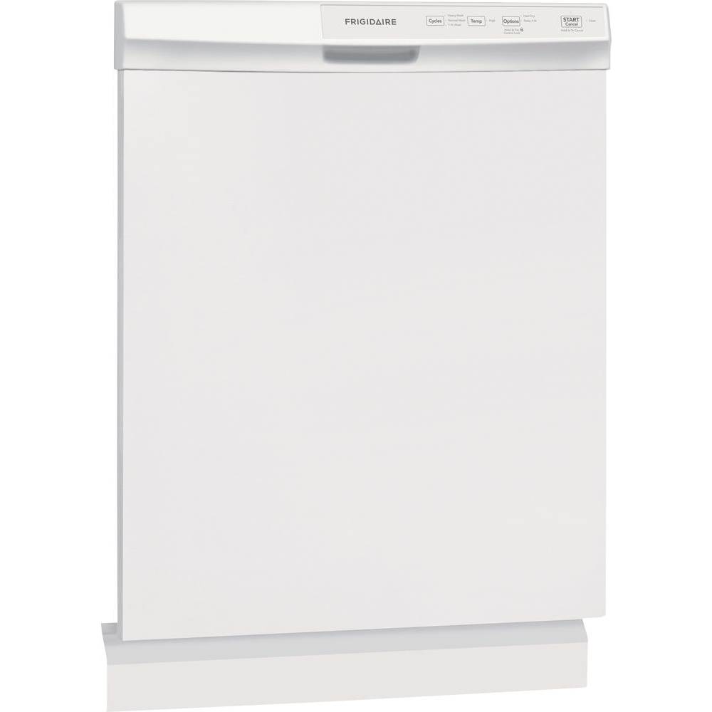 Angle View: Frigidaire - 24" Front Control Tall Tub Built-In Dishwasher - White
