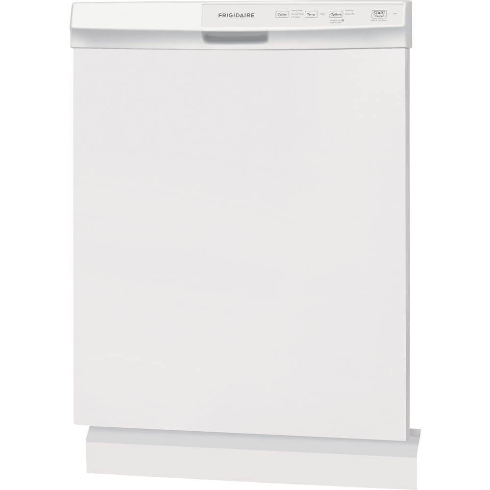Left View: Frigidaire - 24" Front Control Tall Tub Built-In Dishwasher - White