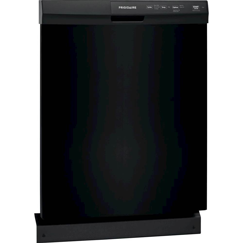 Angle View: Frigidaire - 24" Front Control Tall Tub Built-In Dishwasher - Black