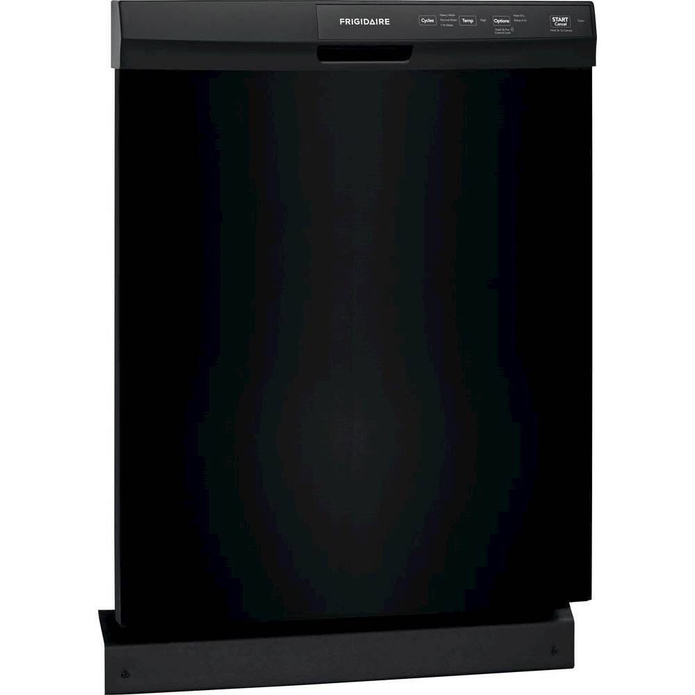 Angle. Frigidaire - Frigidaire 24" Front Control Built-In Dishwasher, 60dba - Black.