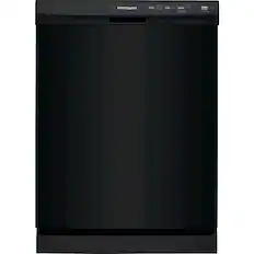 Front. Frigidaire - Frigidaire 24" Front Control Built-In Dishwasher, 60dba - Black.