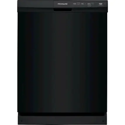 Front. Frigidaire - Frigidaire 24" Front Control Built-In Dishwasher, 60dba - Black.
