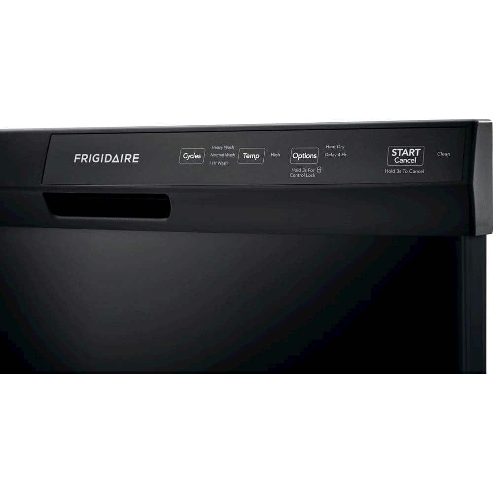 Alt View 1. Frigidaire - Frigidaire 24" Front Control Built-In Dishwasher, 60dba - Black.