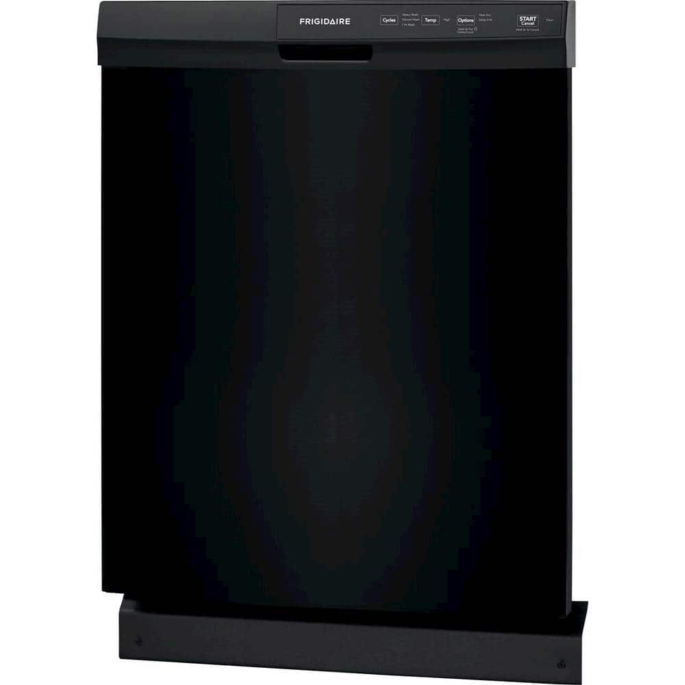 Left. Frigidaire - Frigidaire 24" Front Control Built-In Dishwasher, 60dba - Black.
