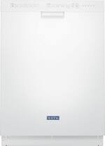 Maytag - 24" Front Control Built-In Dishwasher with Stainless Steel Tub - Front_Standard
