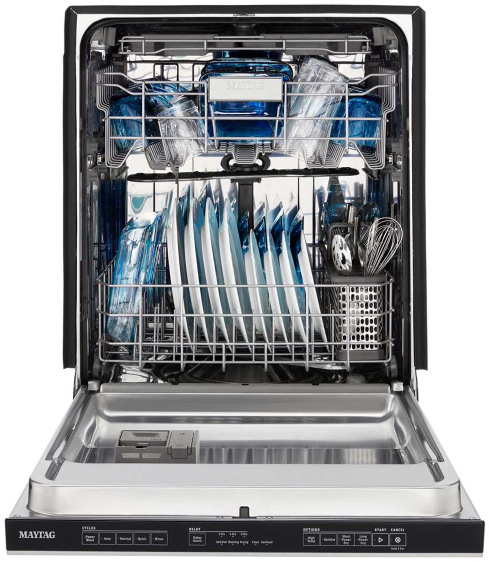 maytag stainless steel dishwasher with fingerprint resistant