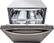 Alt View 1. LG - 24" Top-Control Built-In Smart Wifi-Enabled Dishwasher with Stainless Steel Tub, Quadwash, and 3rd Rack - Black Stainless Steel.