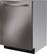 Left. LG - 24" Top-Control Built-In Smart Wifi-Enabled Dishwasher with Stainless Steel Tub, Quadwash, and 3rd Rack - Black Stainless Steel.