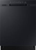 Samsung - 24" Front Control Built-In Dishwasher - Black - Front_Standard