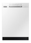 Front Zoom. Samsung - 24" Front Control Built-In Dishwasher - White.
