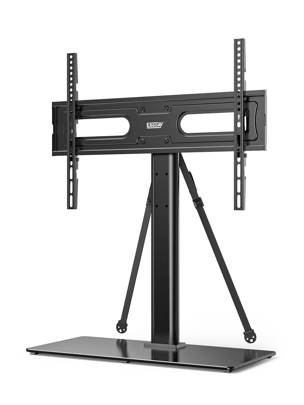 ErgoAV - Tabletop TV Stand+Swivel for 40 -75" TV - Black - Front_Zoom
