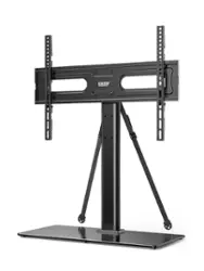 ErgoAV - Tabletop TV Stand+Swivel for 40 -75" TV - Black - Front_Zoom