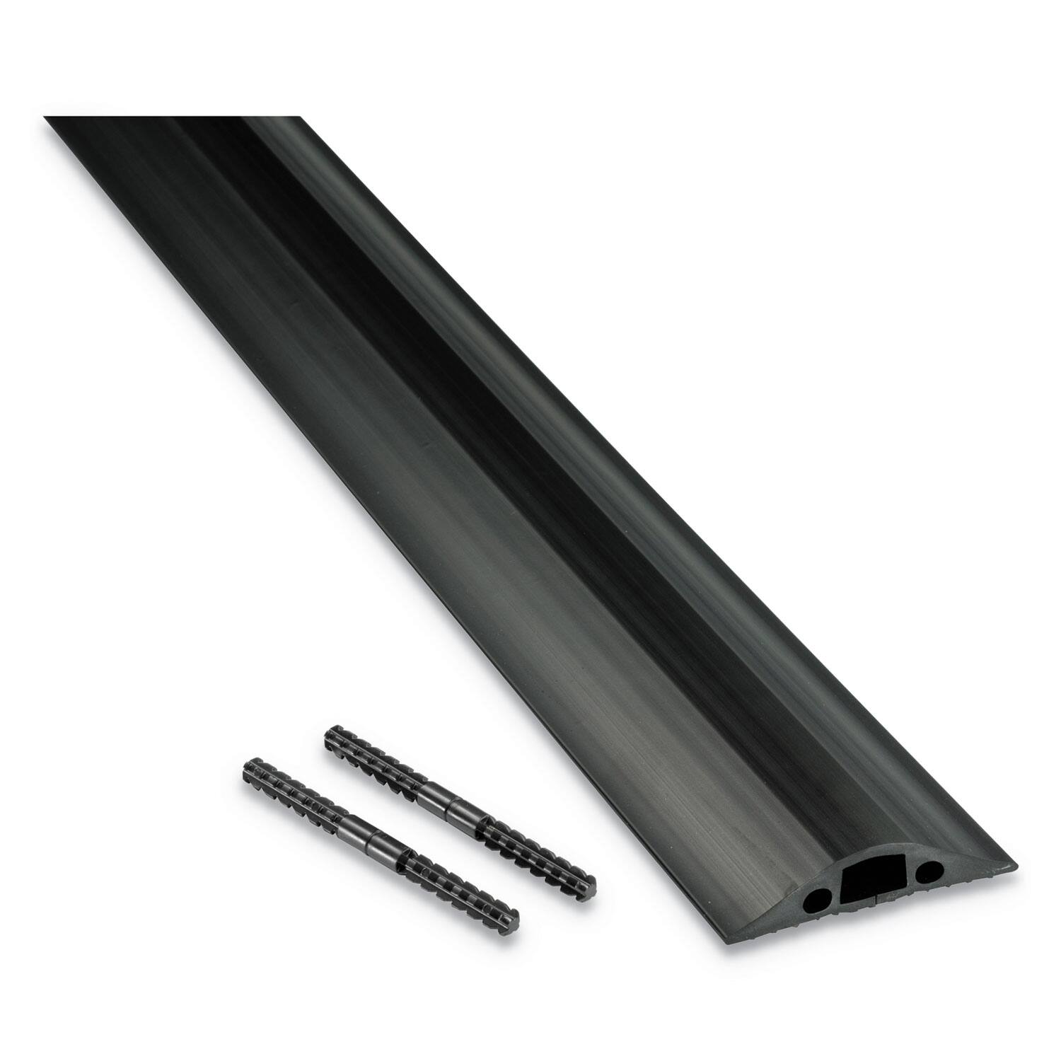 Alt View 1. D-Line - D-Line FC68B/9M 2.63 in. Wide x 30 ft. Long Medium-Duty Floor Cable Cover - Black - Black.