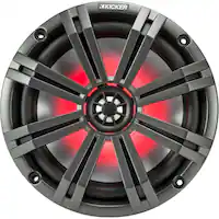 KICKER - KM Series 8" 2-Way Marine Speakers with Polypropylene Cones Pair - Charcoal And White - Front_Zoom