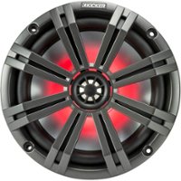 KICKER - KM Series 8" 2-Way Marine Speakers with Polypropylene Cones Pair - Charcoal And White - Front_Zoom