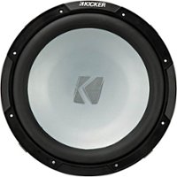 KICKER - KMF 10" Single-Voice-Coil 4-Ohm Subwoofer - Charcoal - Front_Zoom